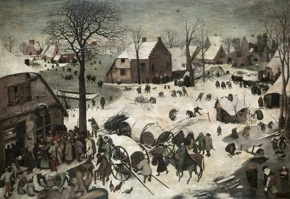 Wall Art Painting id:90786, Name: Census at Bethlehem, Artist: Bruegel, Pieter the Elder