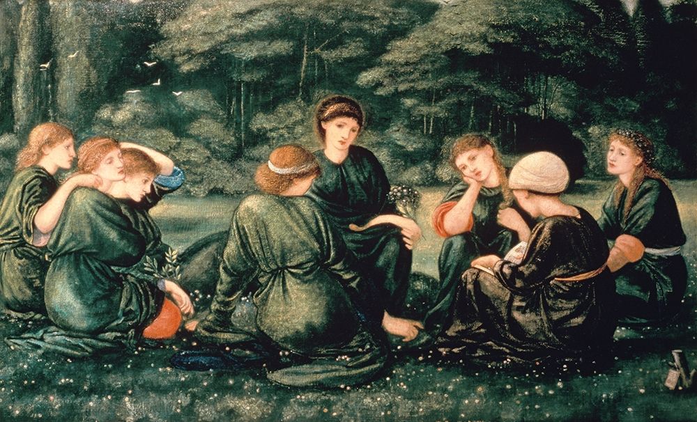Wall Art Painting id:265983, Name: Green Summer, Artist: Burne-Jones, Sir Edward
