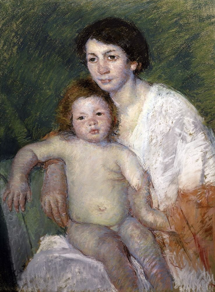 Wall Art Painting id:265998, Name: After the Babys Bath, Artist: Cassatt, Mary