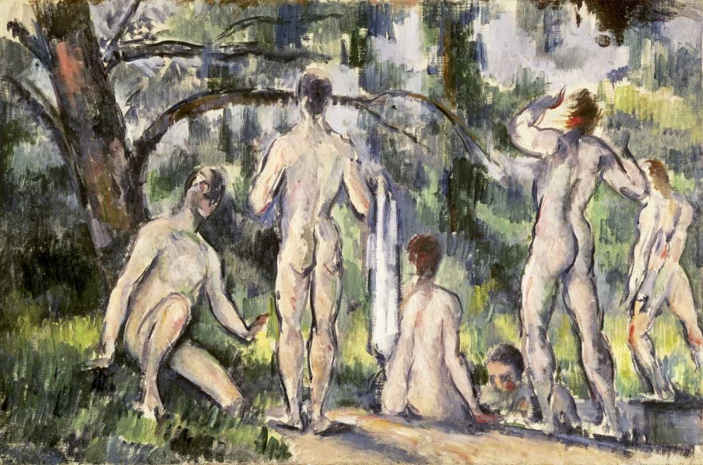 Wall Art Painting id:90826, Name: Bathers, Artist: Cezanne, Paul