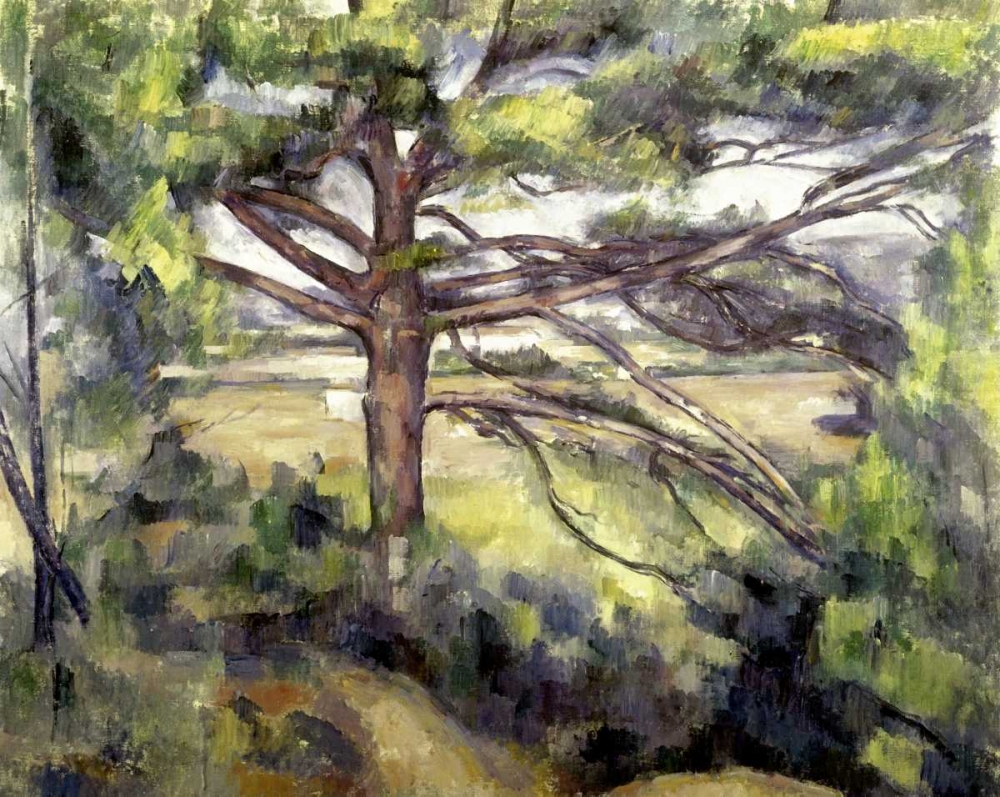 Wall Art Painting id:90831, Name: Great Pine and Red Earth, Artist: Cezanne, Paul