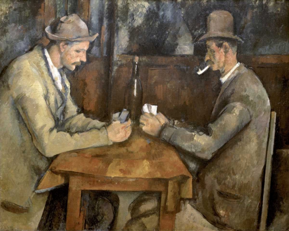 Wall Art Painting id:90838, Name: The Card Players, Artist: Cezanne, Paul