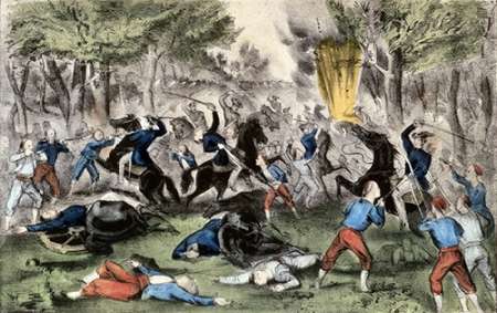 Wall Art Painting id:185956, Name: Battle of Bull Run, Va., July 21St, 1861, Artist: Ives, Currier and