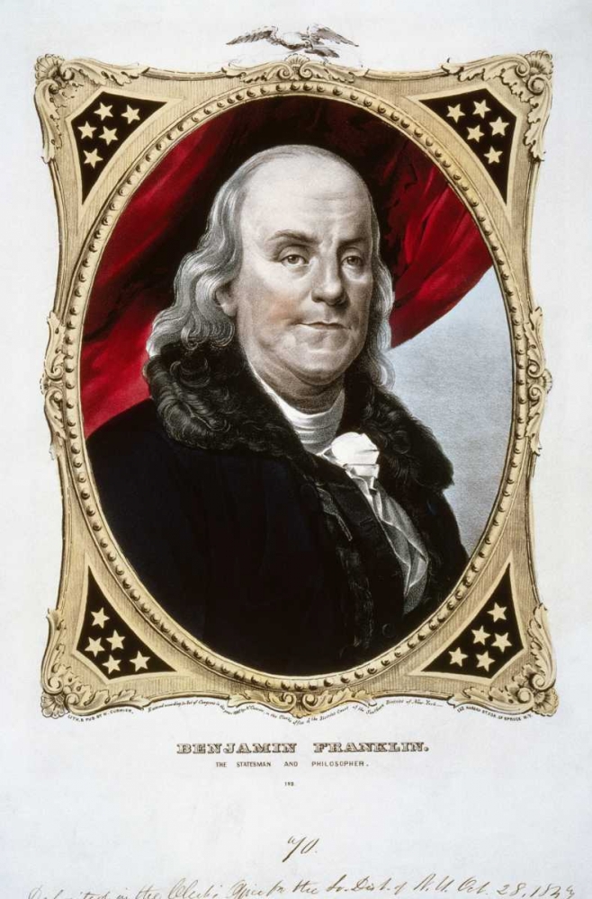 Wall art: Benjamin Franklin, by Currier and Ives