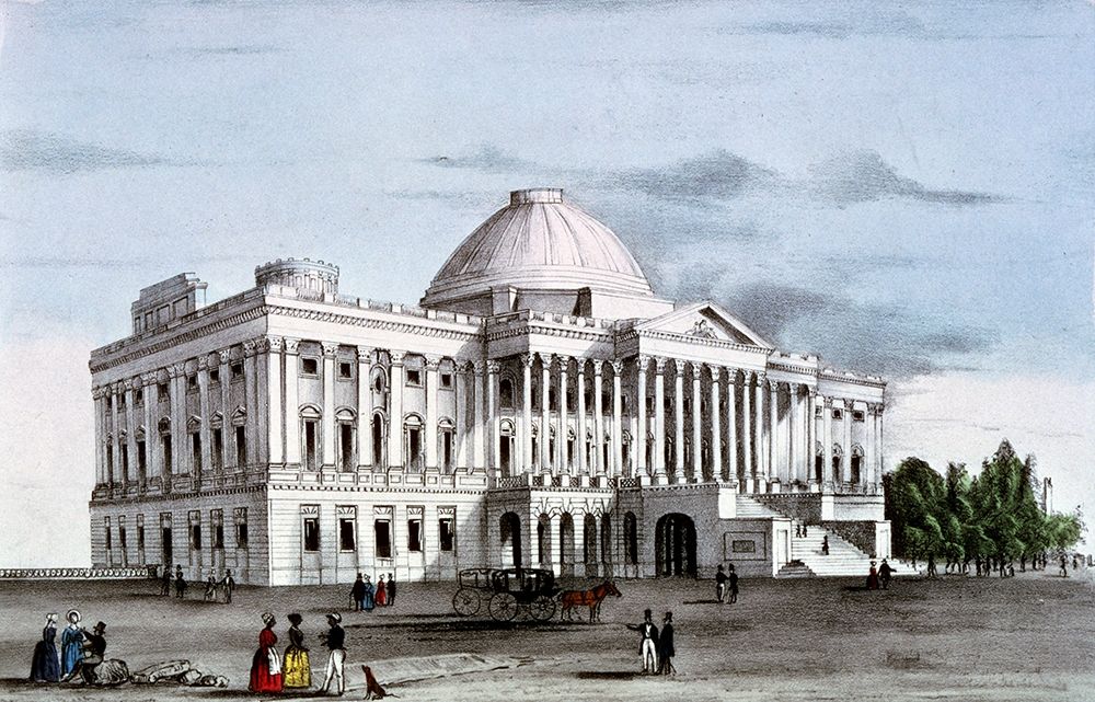 Art Print: Capitol at Washington, ca. 1835-1836