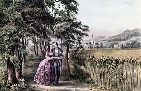 Wall Art Painting id:185960, Name: Four Seasons of Life: Season of Love, Artist: Ives, Currier and