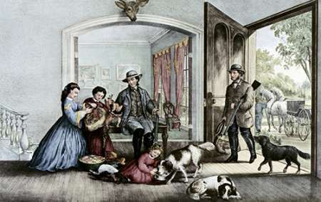 Wall Art Painting id:185962, Name: Home From The Woods, Artist: Ives, Currier and
