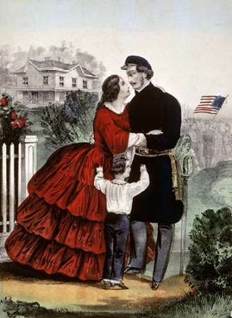 Wall art: Off For The War, by Ives, Currier and