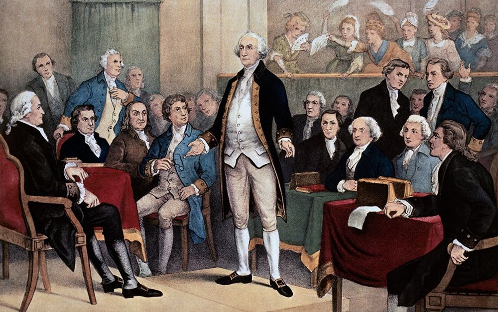 Wall art: Washington Appointed Commander in Chief, by Currier and Ives, 