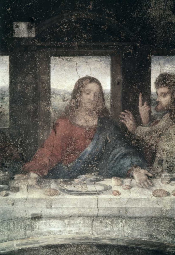 Wall Art Painting id:90927, Name: The Last Supper - Detail, Center, Artist: Da Vinci, Leonardo