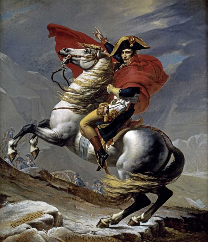 Wall Art Painting id:90931, Name: First Consul Crossing The Alps, Artist: David, Jacques-Louis
