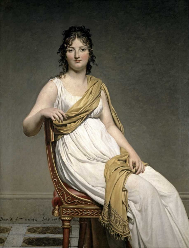 Wall Art Painting id:90935, Name: Portrait De Madame Verninac, Artist: David, Jacques-Louis