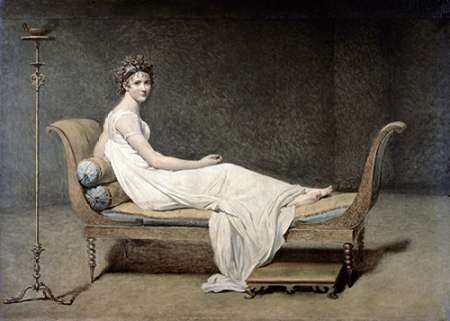 Wall Art Painting id:185988, Name: Portrait of Mrs. Recamier, Artist: David, Jacques-Louis