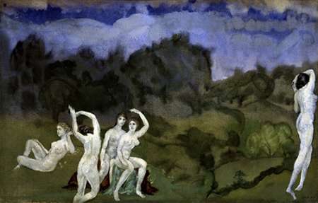 Wall art: Nudes In a Landscape, by Davies, Arthur Bowen