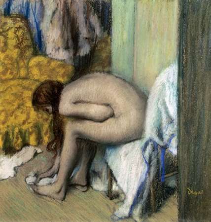 Art Print: After the Bath, Woman Drying Her Feet, 1886