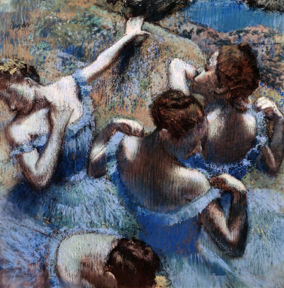 Wall Art Painting id:90945, Name: Blue Dancers - Les Danseuses Bleues, Artist: Degas, Edgar