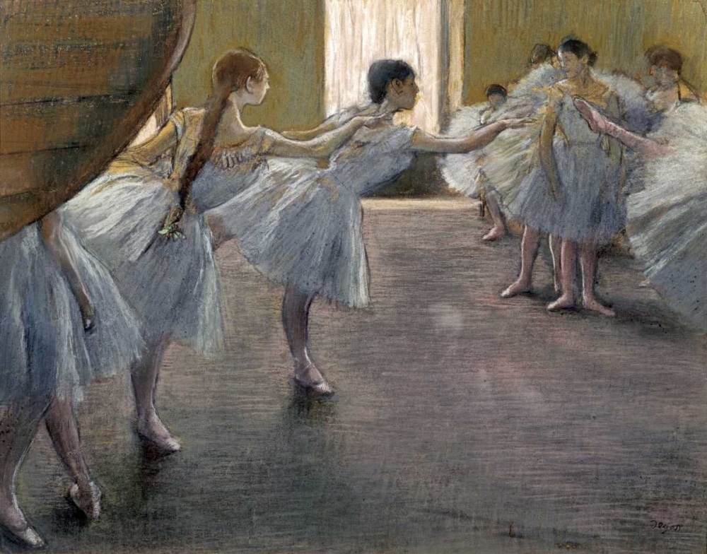 Wall Art Painting id:90950, Name: Dancers at the Rehearsal, Artist: Degas, Edgar