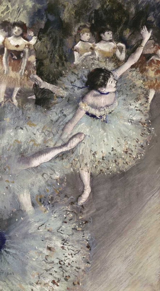 Wall Art Painting id:90951, Name: Danseuse Basculant - Danseuse Verte, Artist: Degas, Edgar