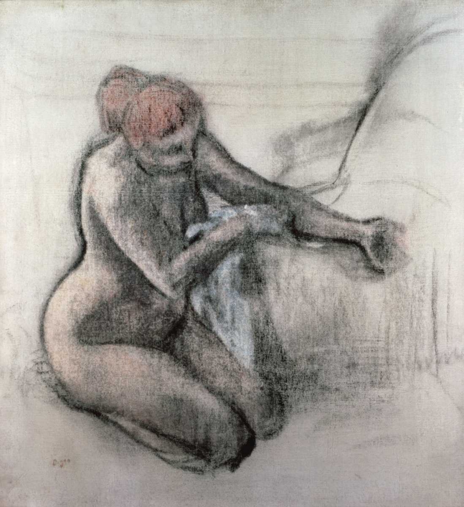 Wall Art Painting id:90959, Name: Nude Woman Drying Herself After The Bath, Artist: Degas, Edgar