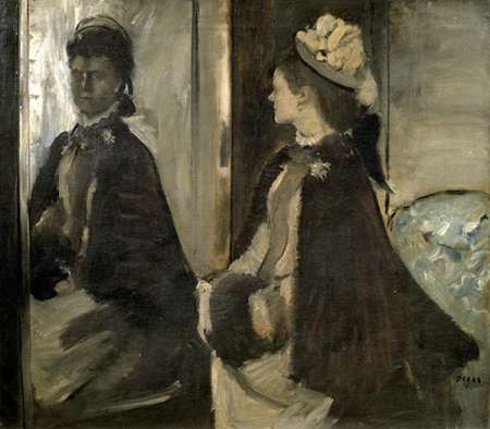 Wall Art Painting id:186013, Name: Portrait of Mrs. Jeantaud In The Mirror, Artist: Degas, Edgar