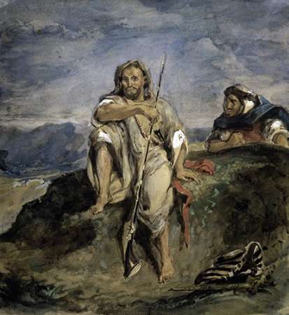 Wall art: Arab Hunter, by Delacroix, Eugene
