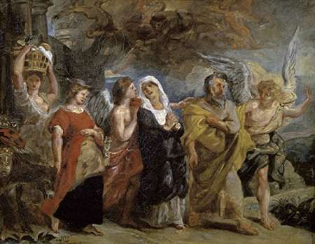 Art Print: Copy After The Flight of Lot By Rubens