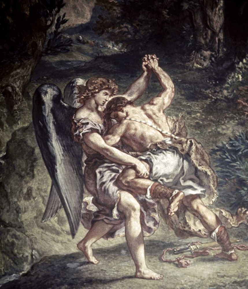 Art Print: Jacob Wrestles With The Angel