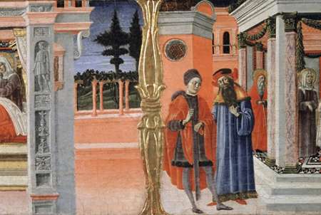 Wall art: Stories of The Virgin - Predella Detail, by Di Giovanni, Benvenuto