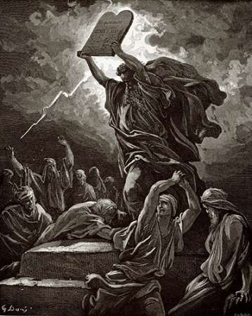 Wall Art Painting id:186060, Name: Moses Breaking The Tablets Of The Law, Artist: Dore, Gustave