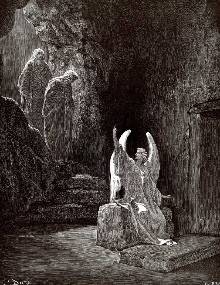 Wall Art Painting id:90986, Name: The Angel Seated Upon the Stone, Artist: Dore, Gustave