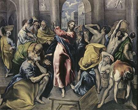 Wall Art Painting id:186085, Name: Museumist Driving Moneychangers From Temple, Artist: Greco, El