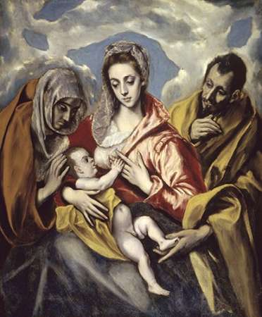 Wall Art Painting id:186086, Name: Holy Family and Saint Anne, Artist: Greco, El