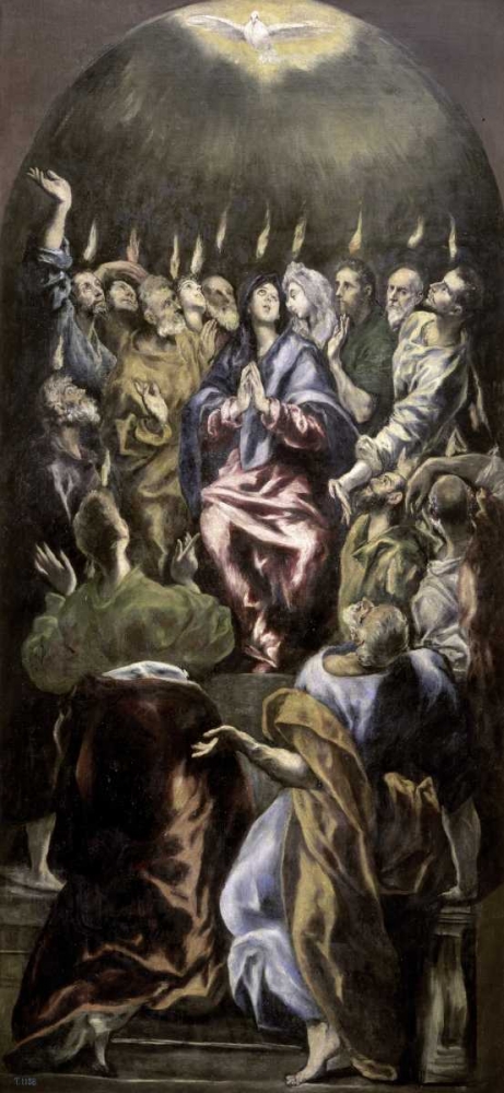 Wall Art Painting id:91003, Name: Pentecost, Artist: El Greco