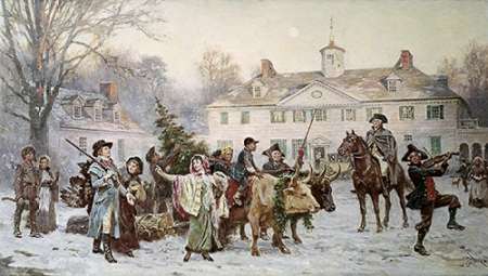 Wall Art Painting id:186108, Name: Mount Vernon Yule Log, Artist: Gerome Ferris, Jean Leon