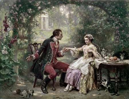 Wall art: Washingtons Courtship, by Gerome Ferris, Jean Leon