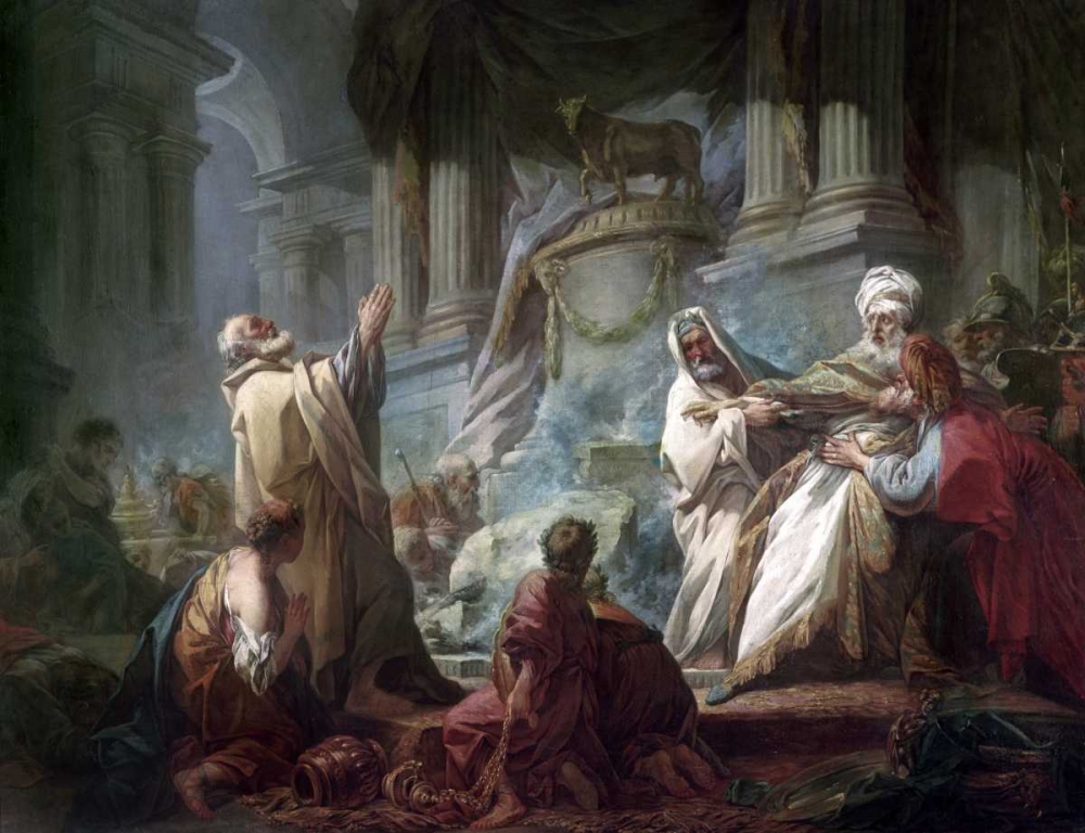 Wall Art Painting id:91032, Name: Jeroboam Sacrificing To The Idols, Artist: Fragonard, Jean Honore