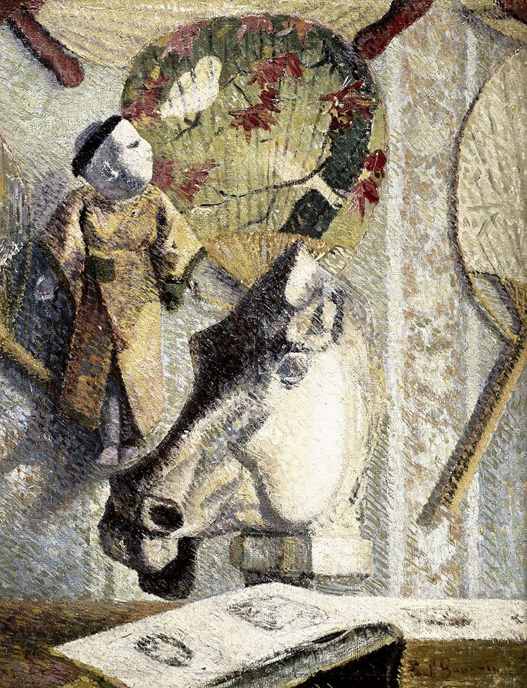 Wall Art Painting id:267349, Name: Still Life With a Horses Head, Artist: Gauguin, Paul