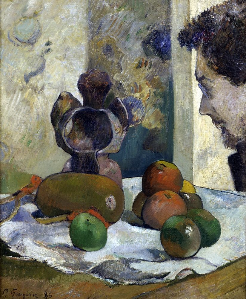 Wall Art Painting id:267350, Name: Still Life with Profile of Charles Laval, Artist: Gauguin, Paul