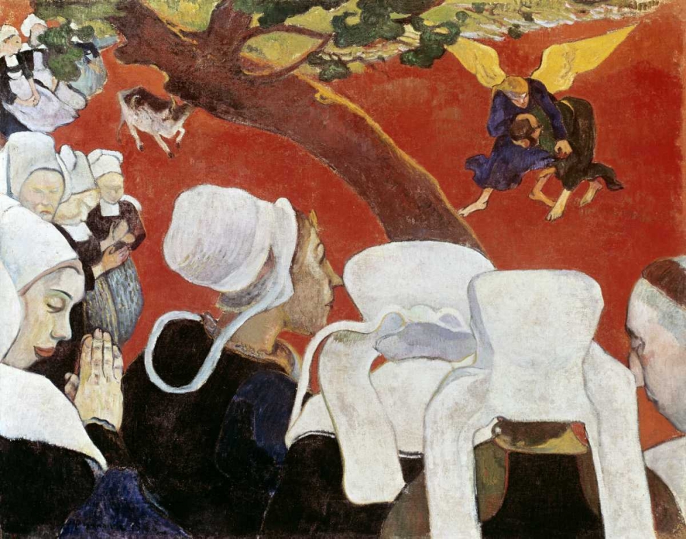 Wall Art Painting id:91063, Name: Vision After the Sermon, Artist: Gauguin, Paul