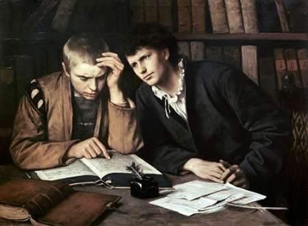 Wall art: Students, by Gebhardt, Eduard von
