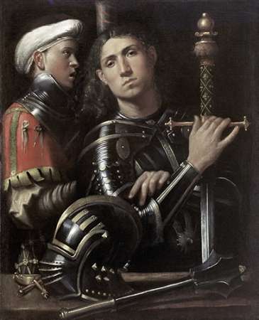 Wall Art Painting id:186152, Name: Portrait of a Man In Armor With His Page, Artist: Giorgione, Giorgio