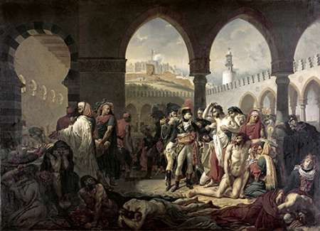 Wall art: Napoleon Bonaparte Visiting The Plague Stricken at Jaffa, by Gros, Antoine-Jean