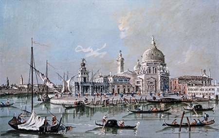 Wall art: View of The Church of Santa Maria Della Salute, by Guardi, Giacomo