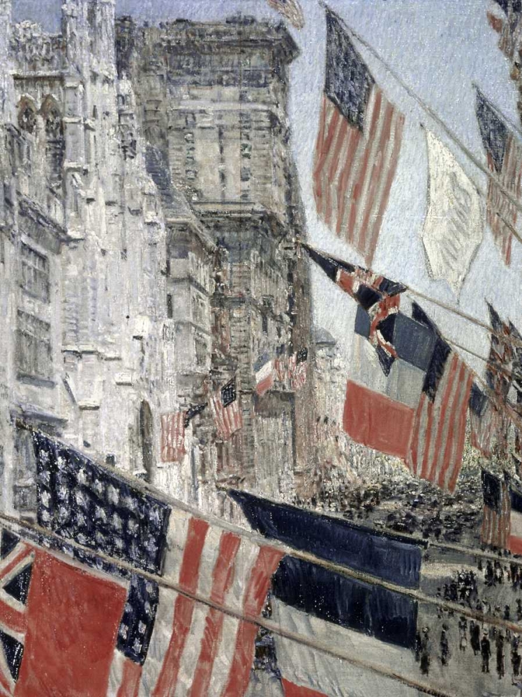 Wall Art Painting id:91133, Name: Allies Day, May 1917, Artist: Hassam, Childe