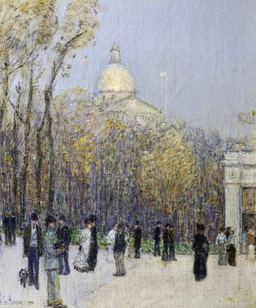 Wall Art Painting id:91134, Name: Boston Commons, Artist: Hassam, Childe
