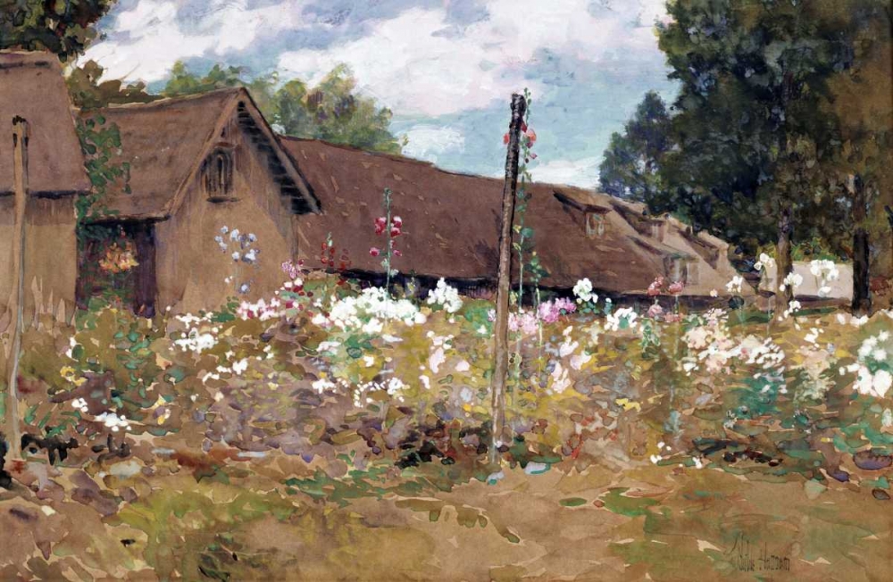 Wall Art Painting id:91135, Name: English Garden, Artist: Hassam, Childe