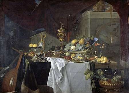 Wall art: A Dessert, by De Heem, Jan Davidsz
