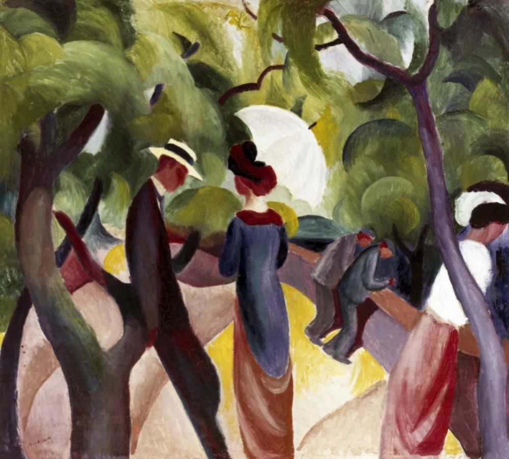 Wall Art Painting id:91237, Name: Promenade, Artist: Macke, August