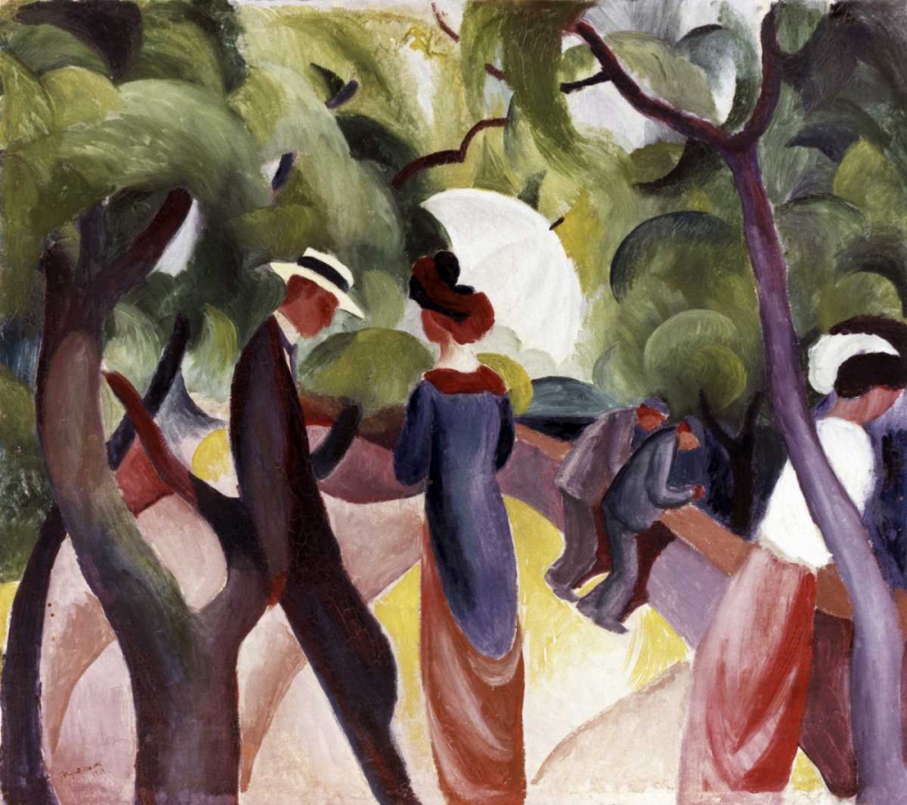 Wall Art Painting id:91238, Name: Promenade, Artist: Macke, August