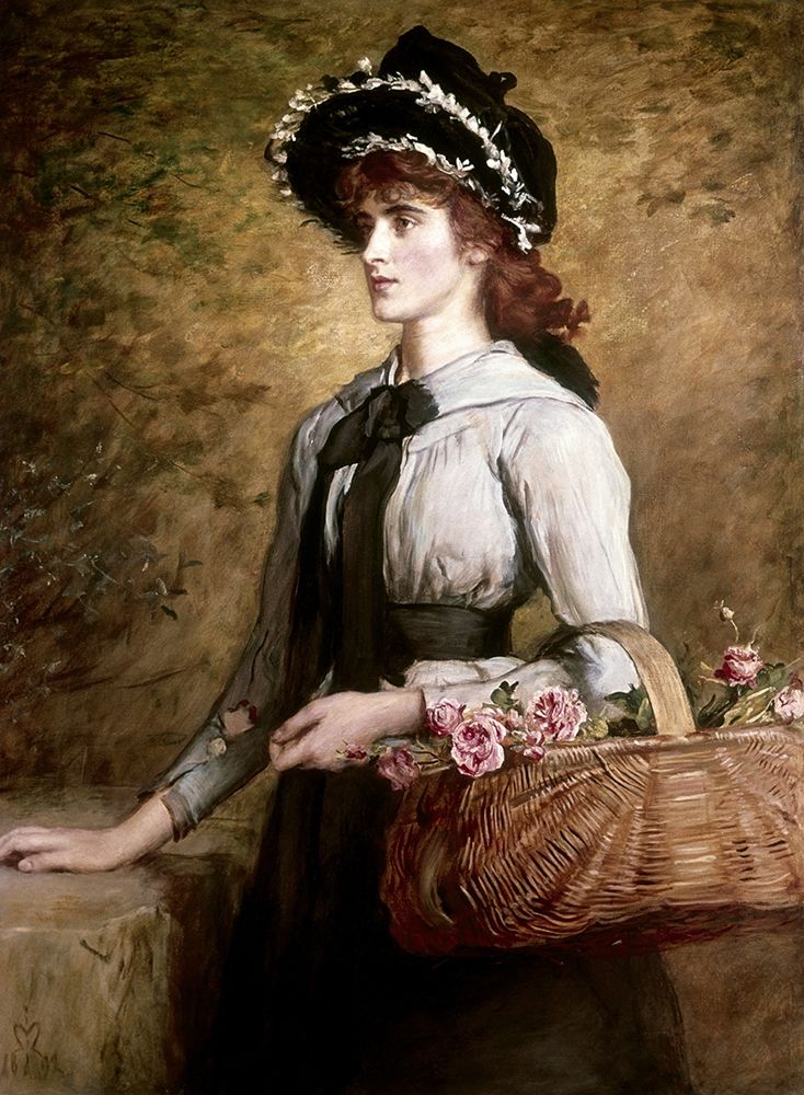 Wall Art Painting id:268047, Name: Sweet Emma Moreland, Artist: Millais, John Everett